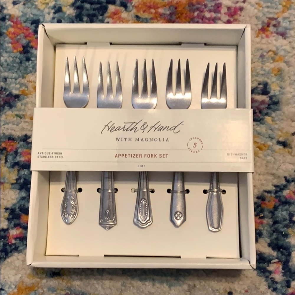 NWT- Hearth & Hand Appetizer Forks.Antique finish